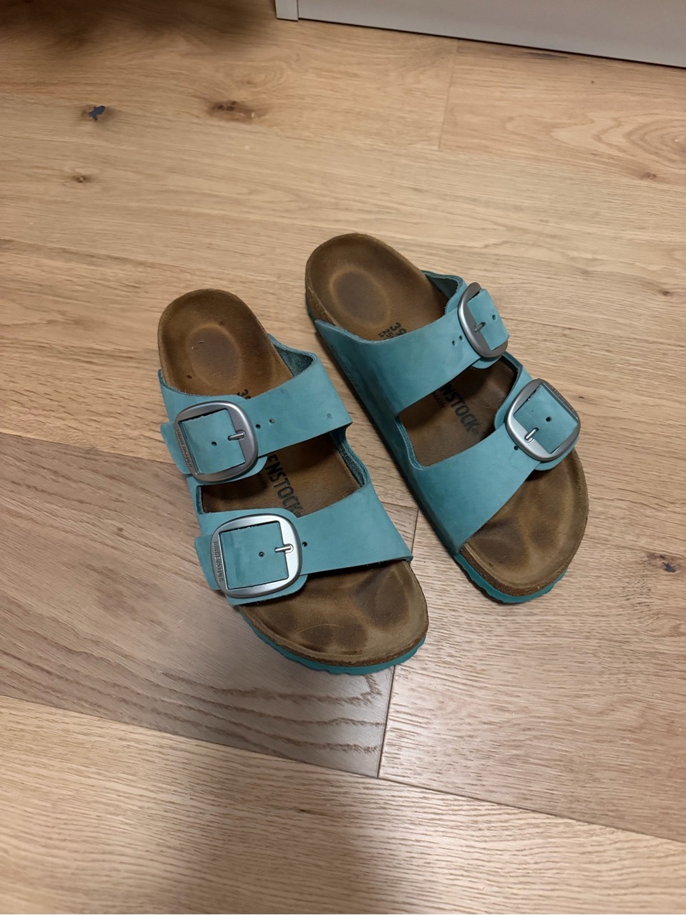 Birkenstock Arizona Two-Strap Sandal - greenish blue